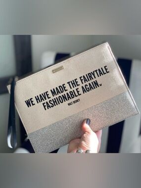 Kate Spade Disney glitter clutch NWT